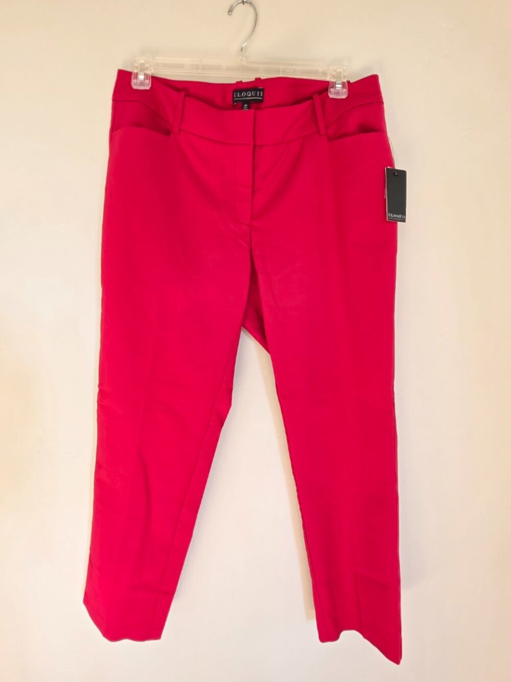 Eloquii Kady Double Weave Tailored Ankle Pants Crimson Red NWT 16R
